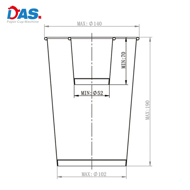 size of Eco Friendly Paper Cup Machine
